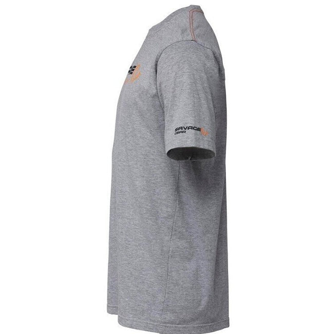 TRICOU SAVAGE GEAR SIGNATURE LOGO GREY MELANGE