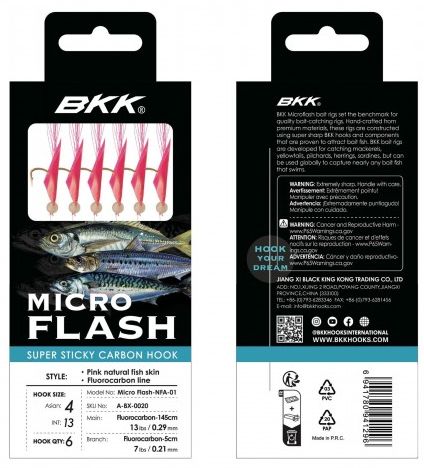 Taparine BKK Micro Flash NFA 02 PNFS Green Resin Fluoro, Nr.13, 145cm-0.30mm, 5cm-0.23mm, 6buc/pac