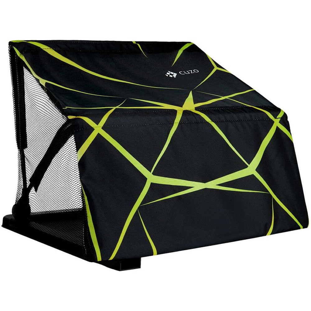 Tava Laterala cu Paravan CUZO Quantum, Black &amp; Green, 61x40x7cm