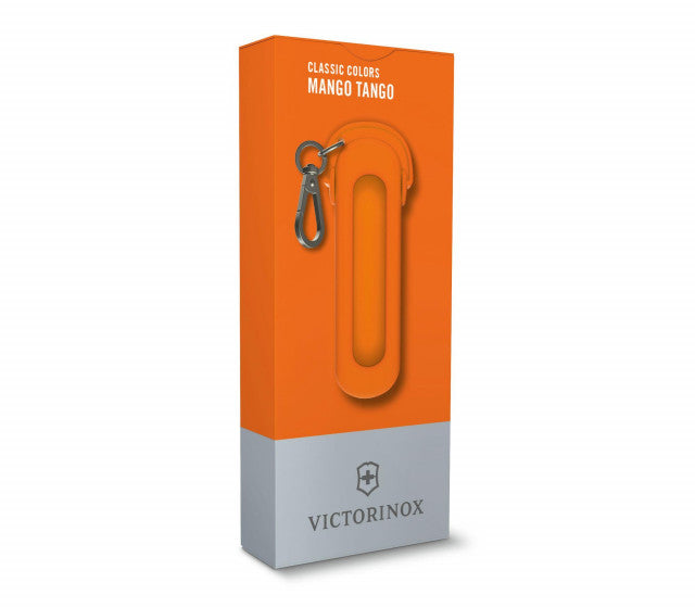 Teaca Silicon Victorinox, tip Breloc pentru Briceag, 5.8cm, 12g, Mango Tango - 4.0451