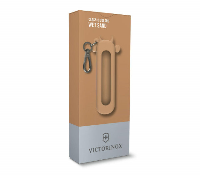 Teaca Silicon Victorinox, tip Breloc pentru Briceag, 5.8cm, 12g, Wet Sand