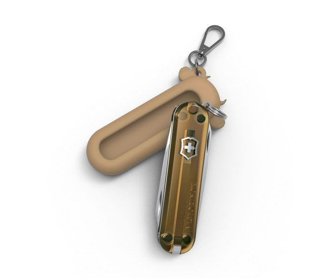 Teaca Silicon Victorinox, tip Breloc pentru Briceag, 5.8cm, 12g, Wet Sand