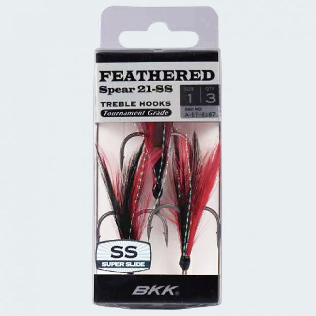 Teaser BKK Ancora cu Pene Naturale Spear 21 SS Red Black 3buc/pac