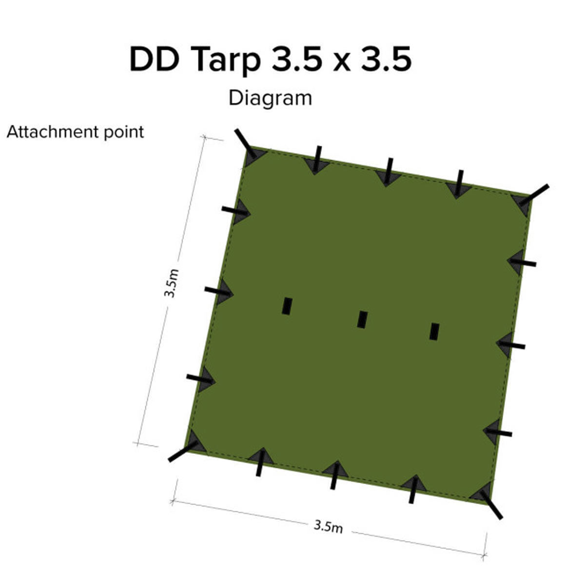 Tenda 3.5x3.5 Prelata DD Hammocks Coyote Brown