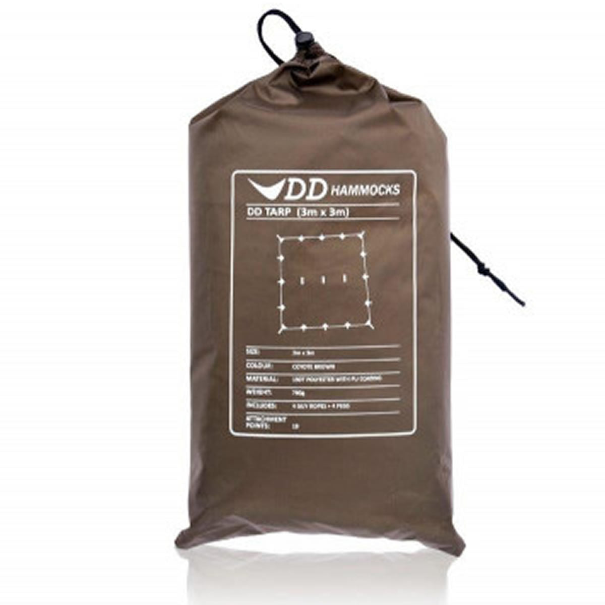 Tenda DD Hammocks Prelata Coyote Brown, 3mx3m