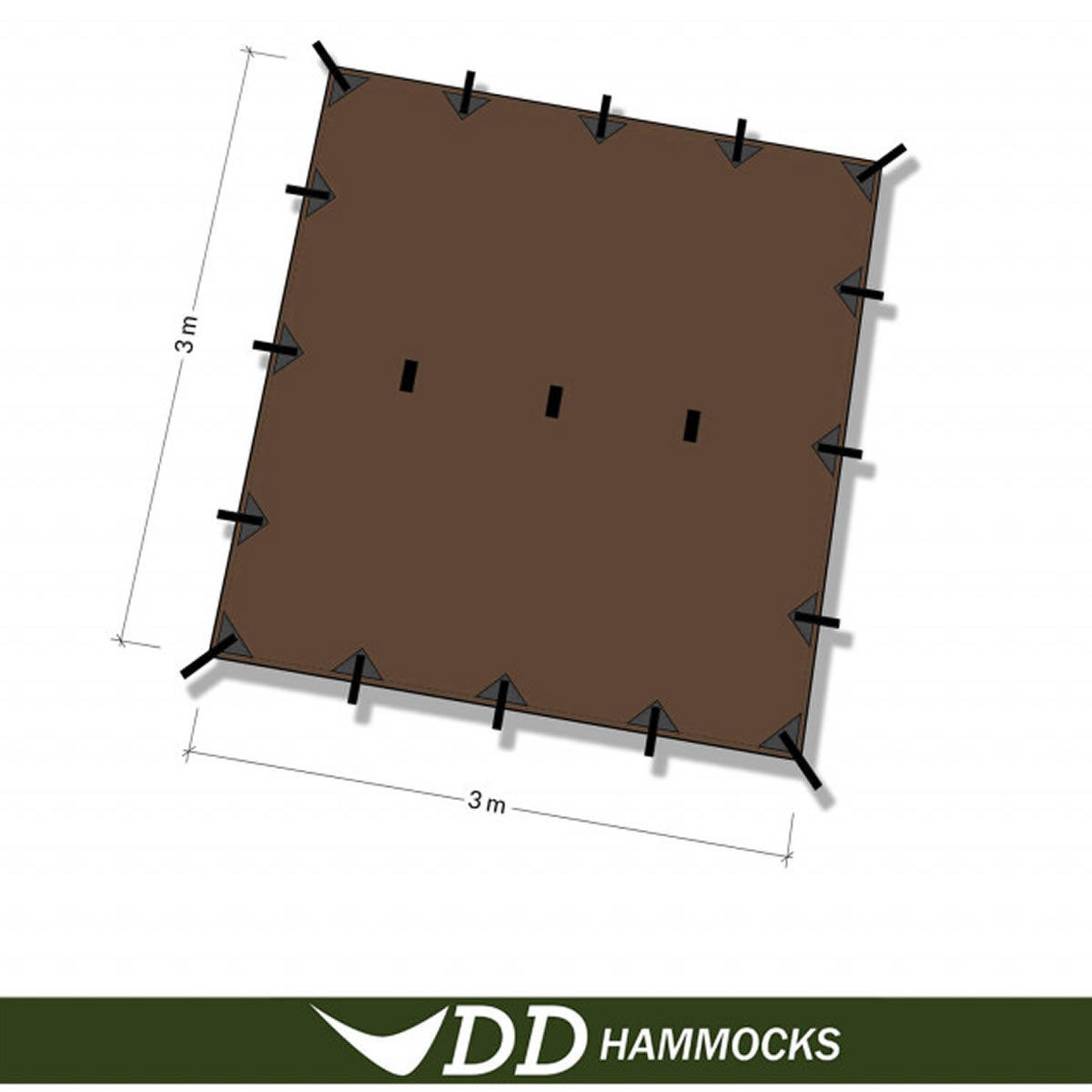 Tenda DD Hammocks Prelata Coyote Brown, 3mx3m