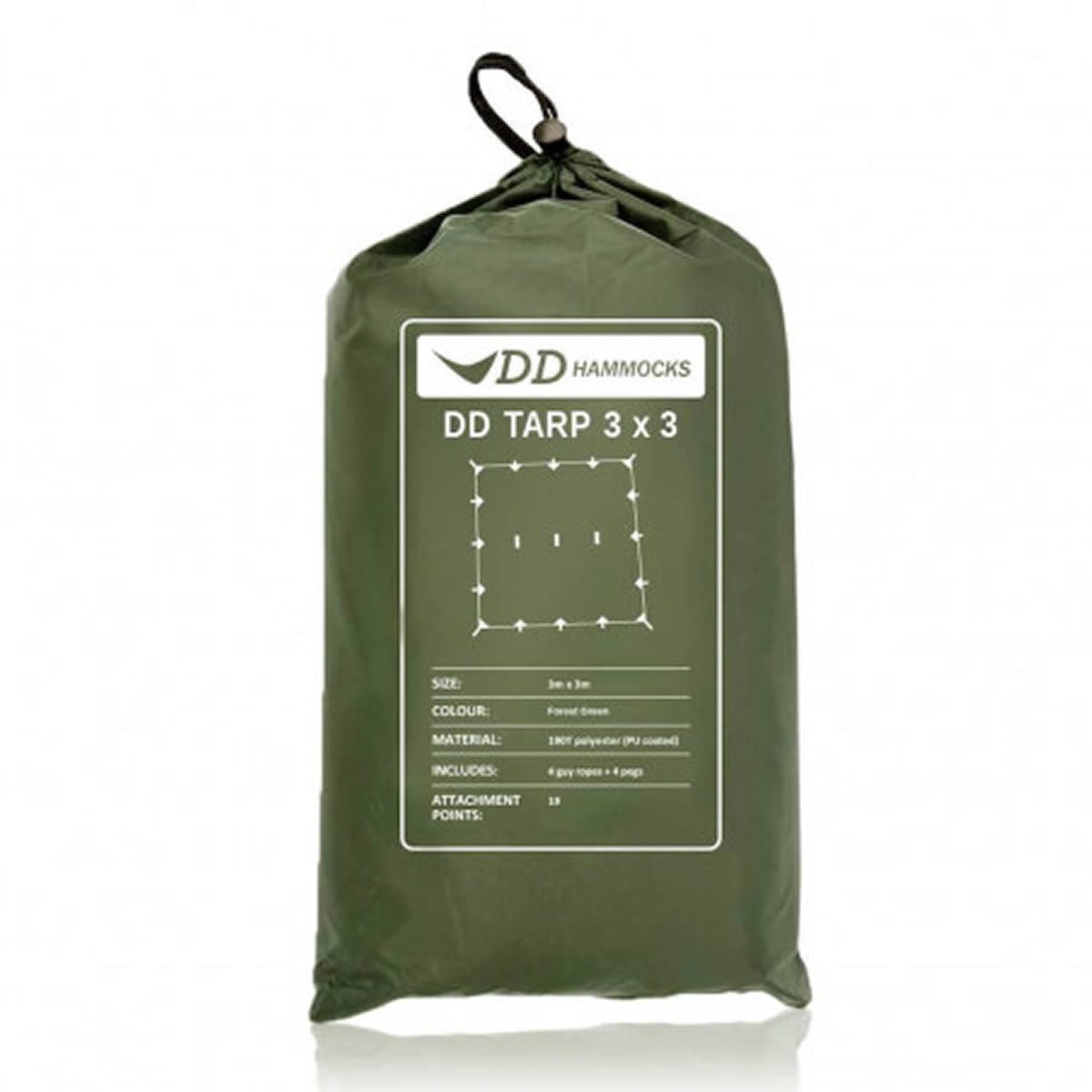 Tenda DD Hammocks Prelata Forest Green, 3mx3m 