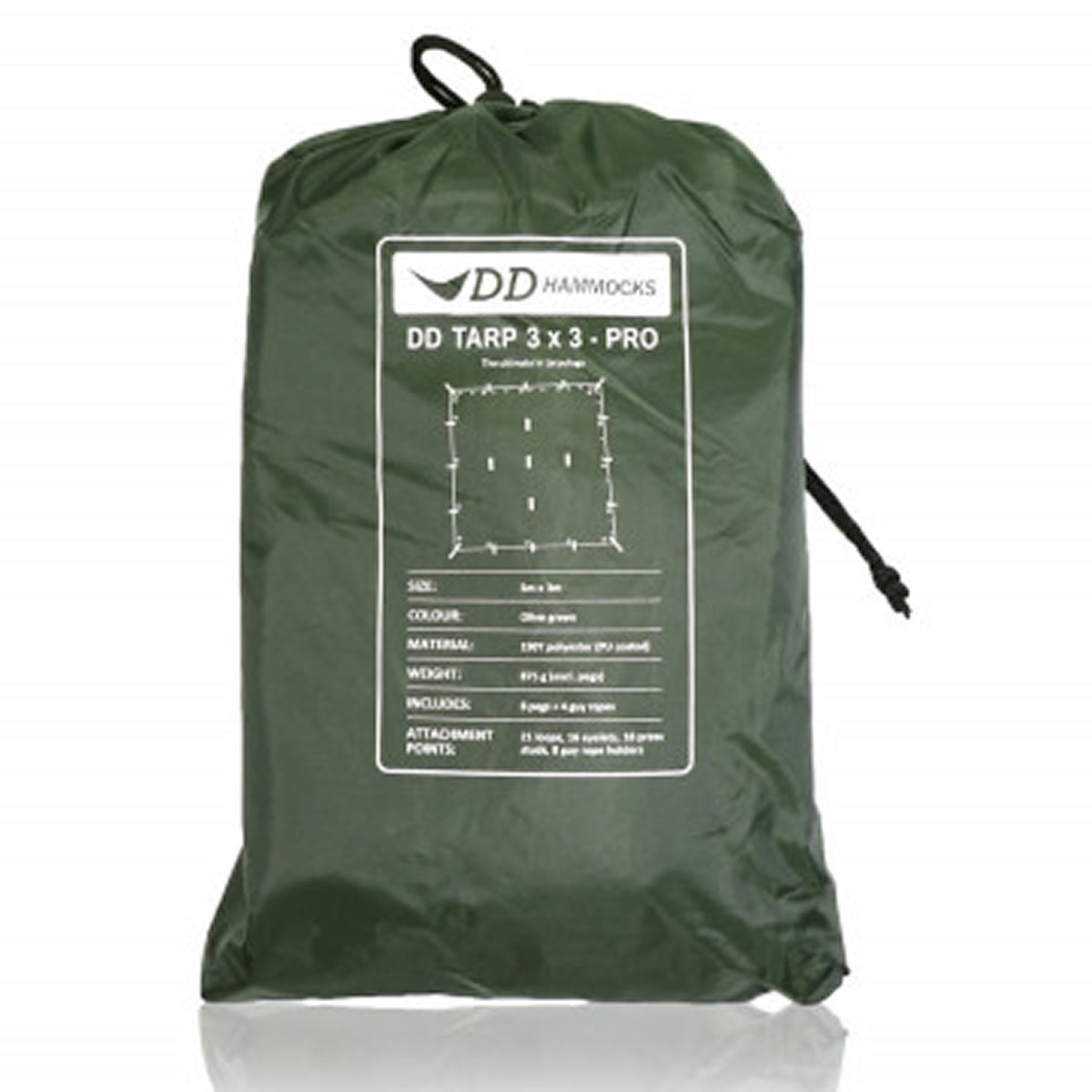 Tenda Pro DD Hammocks Prelata Olive Green, 3mx3m