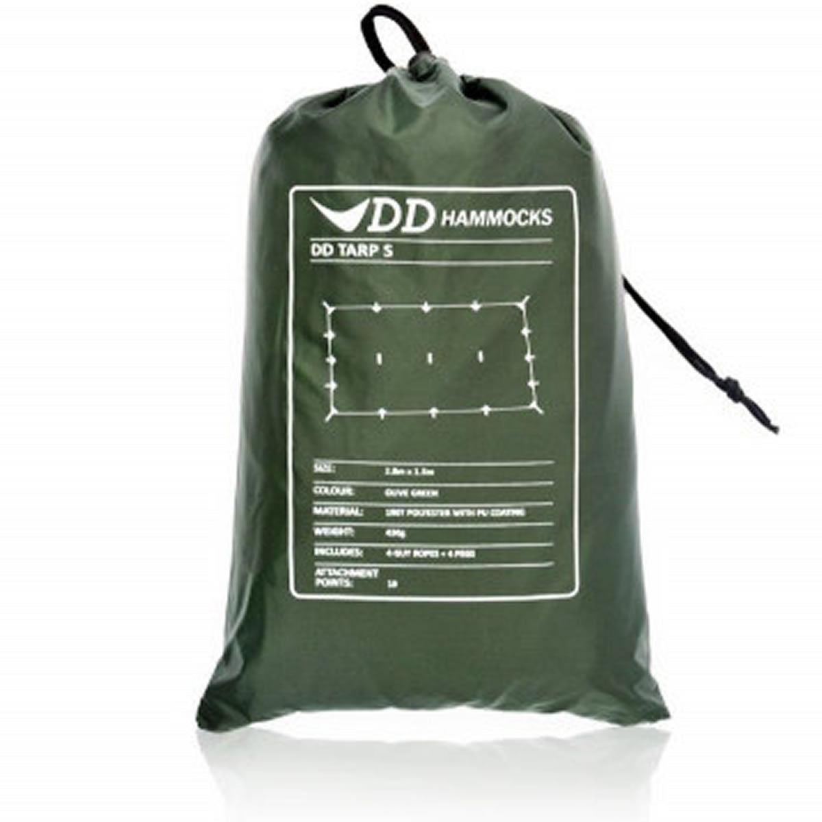 Tenda S DD Hammocks Prelata Olive Green, 2.8m x 1.5m