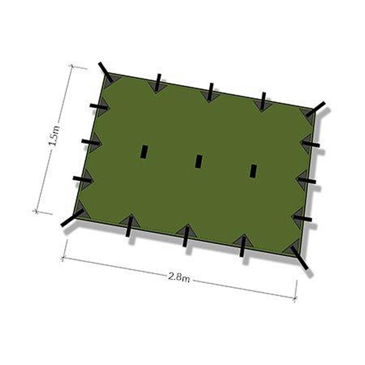 Tenda S DD Hammocks Prelata Olive Green, 280x150cm