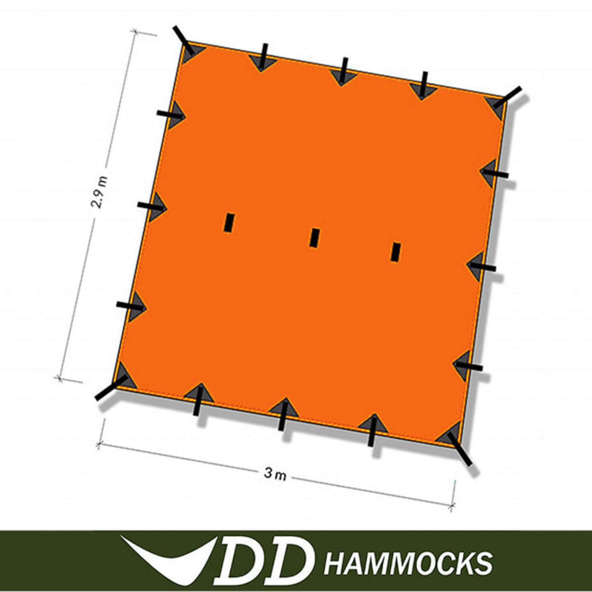 Tenda SuperLight Sunset Orange DD Hammocks, 3x2.9m
