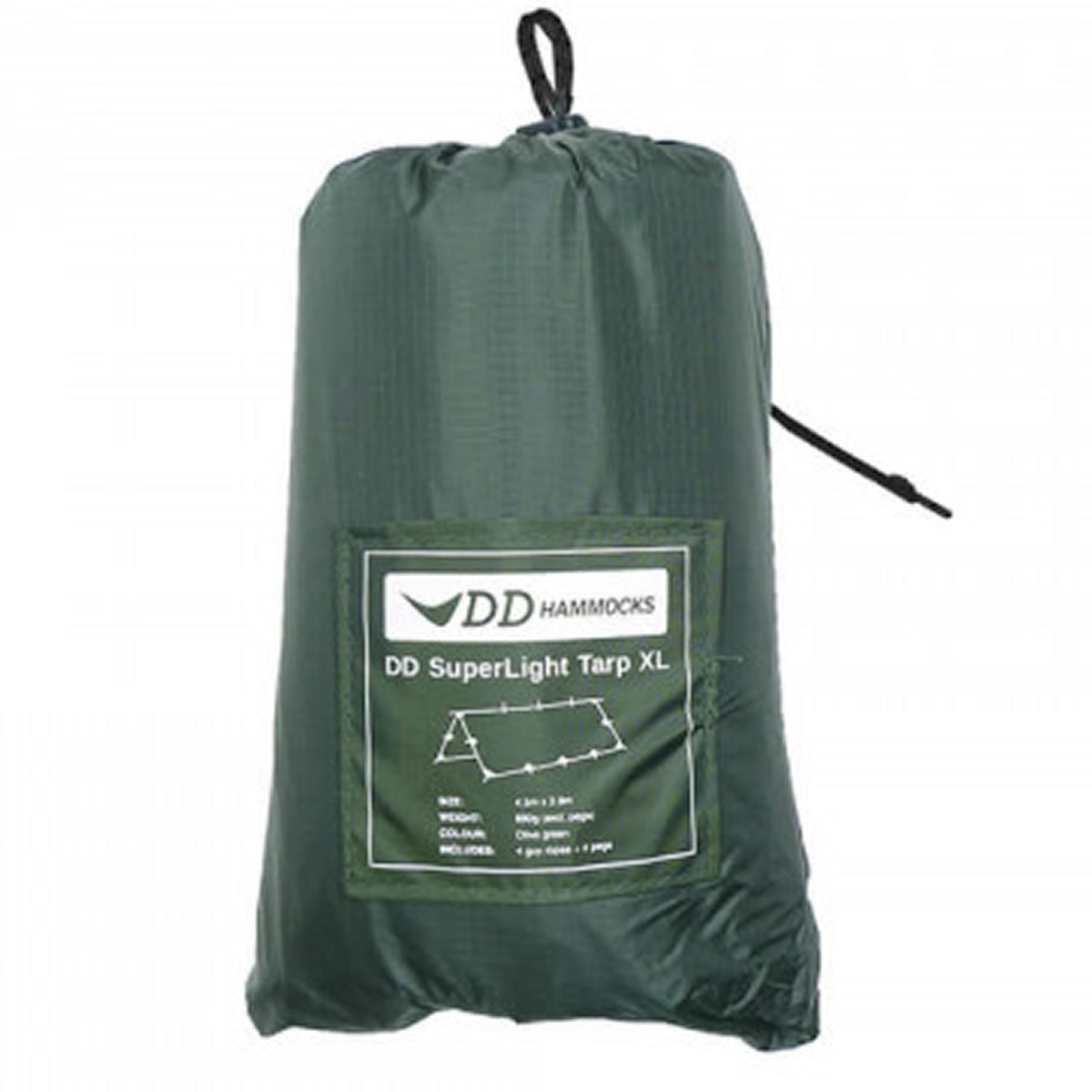 Tenda Superlight Prelata XL Olive Green DDHammocks, 450x290cm