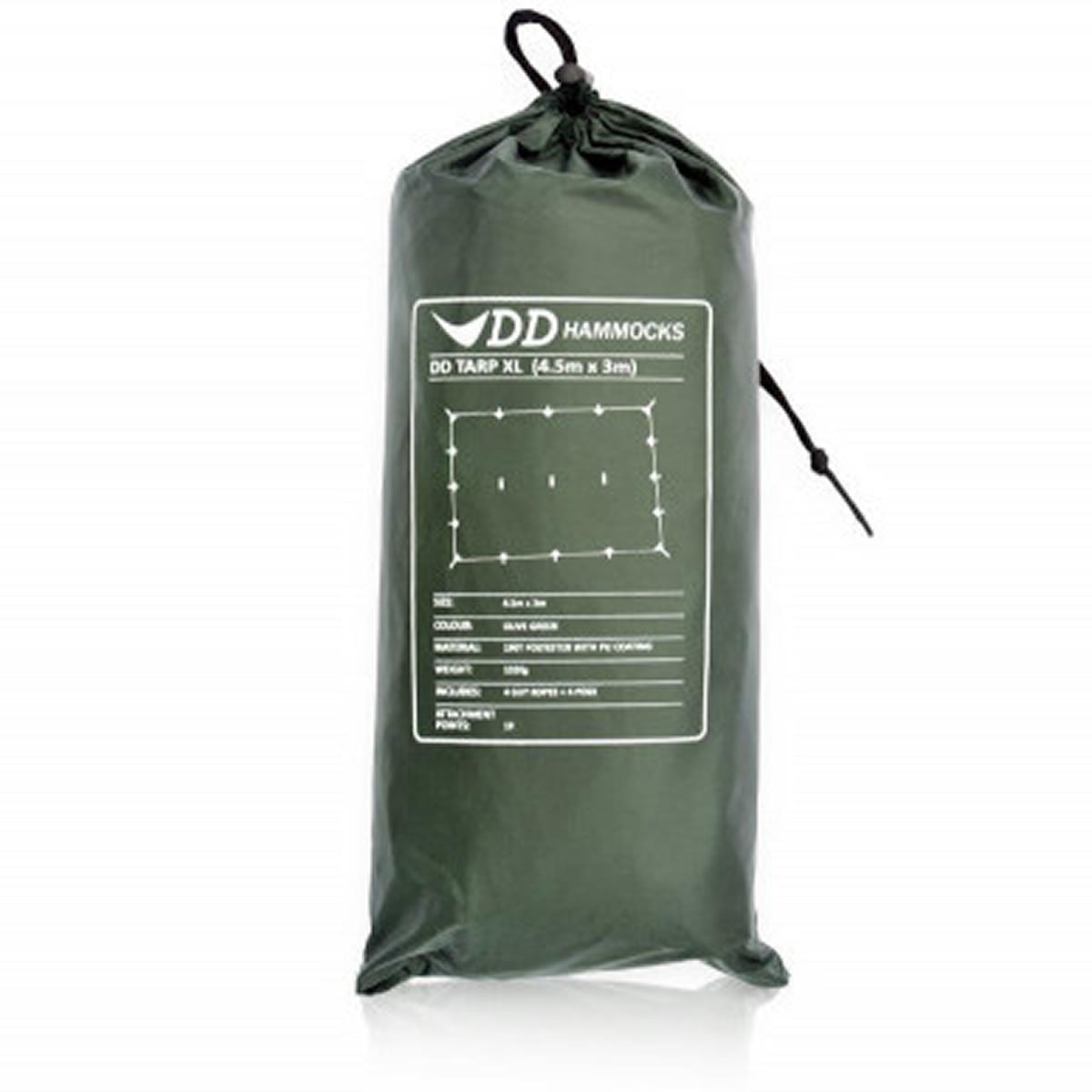 Tenda XL DDHammocks Prelata Olive Green, 450x300cm