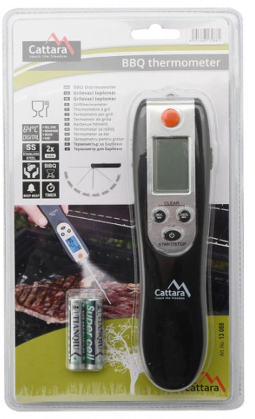 Termometru Cattara Digital Pliabil Pentru Gratar, 17x4.5x2.5cm