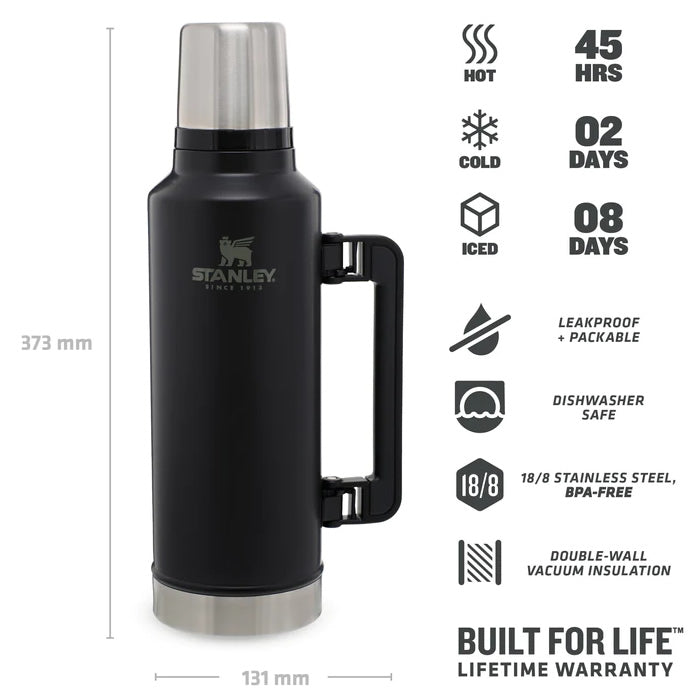 Termos STANLEY The Legendary Classic Bottle 1.9L / 2.0QT, Matte Black Pebble