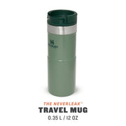 Termos STANLEY The NeverLeak Travel Mug Hammertone Green 0.35L 