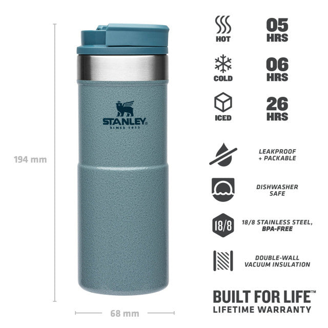 Termos STANLEY The NeverLeak Travel Mug Hammertone Ice 0.35L 