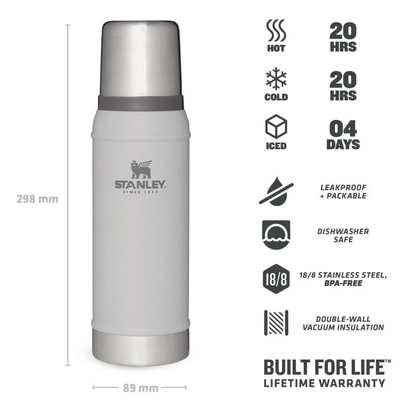 Termos Standley, The Legendary Classic Thermo Bottle, Ash, 0.75L