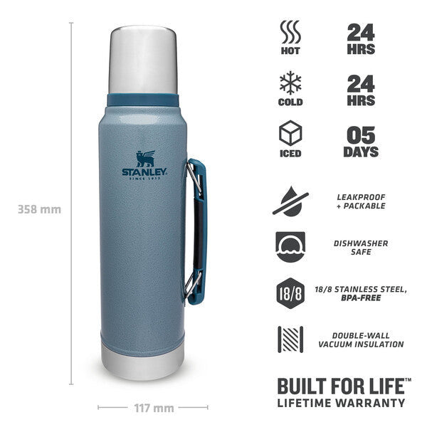 Termos Stanley The Legendary Classic Bottle Hammertone Ice 1L 