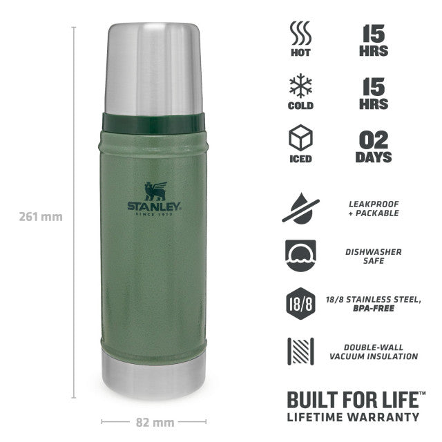 Termos Stanley The Legendary Classic Bottle XSmall Hammertone Green 0.47L 