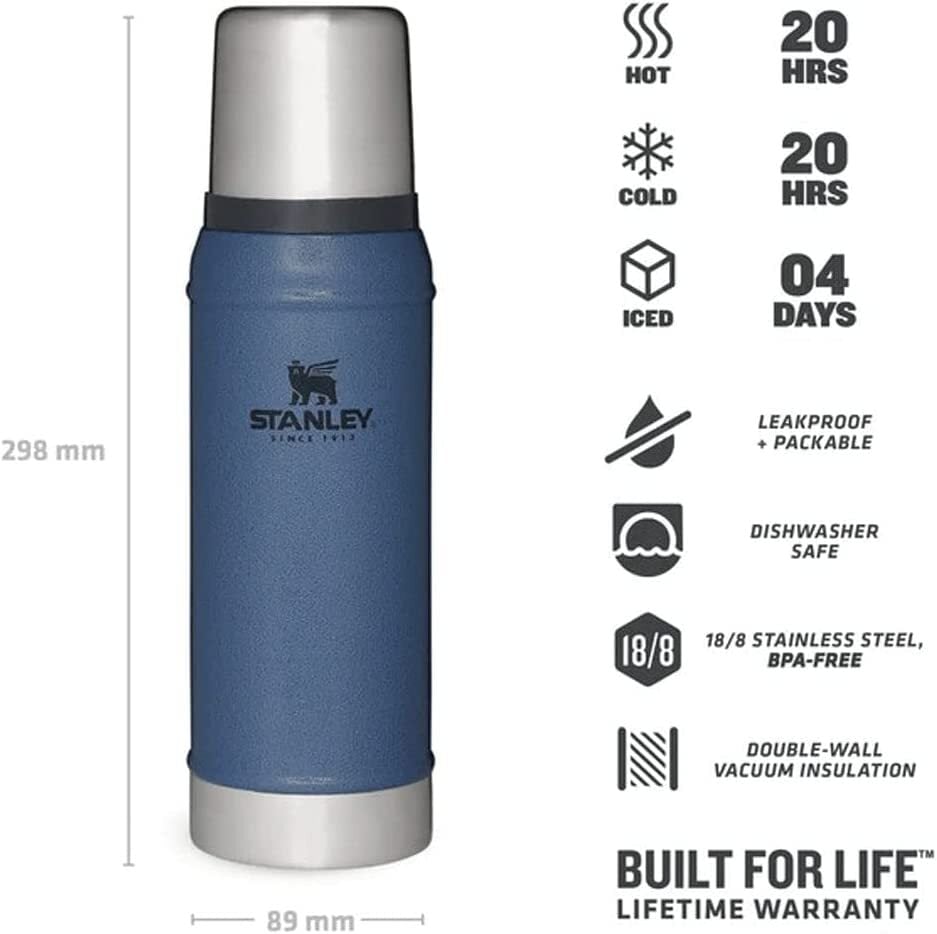 Termos Stanley, The Legendary Classic Thermo Bottle,Hammertone Lake, 0.75L