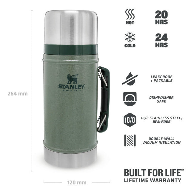 Termos pentru mancare Stanley The Legendary Classic Food Jar Hammertone Green 0.94L 