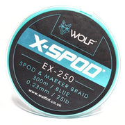 Textil Spod Wolf X-SPOD EX-250 SPOD &amp; MARKER BRAID 0.23mm - BLUE 25lb/300m
