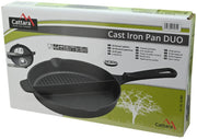 Tigaie CATTARA Din Fonta Doua Compartimente Grill - TT13061, 25cm
