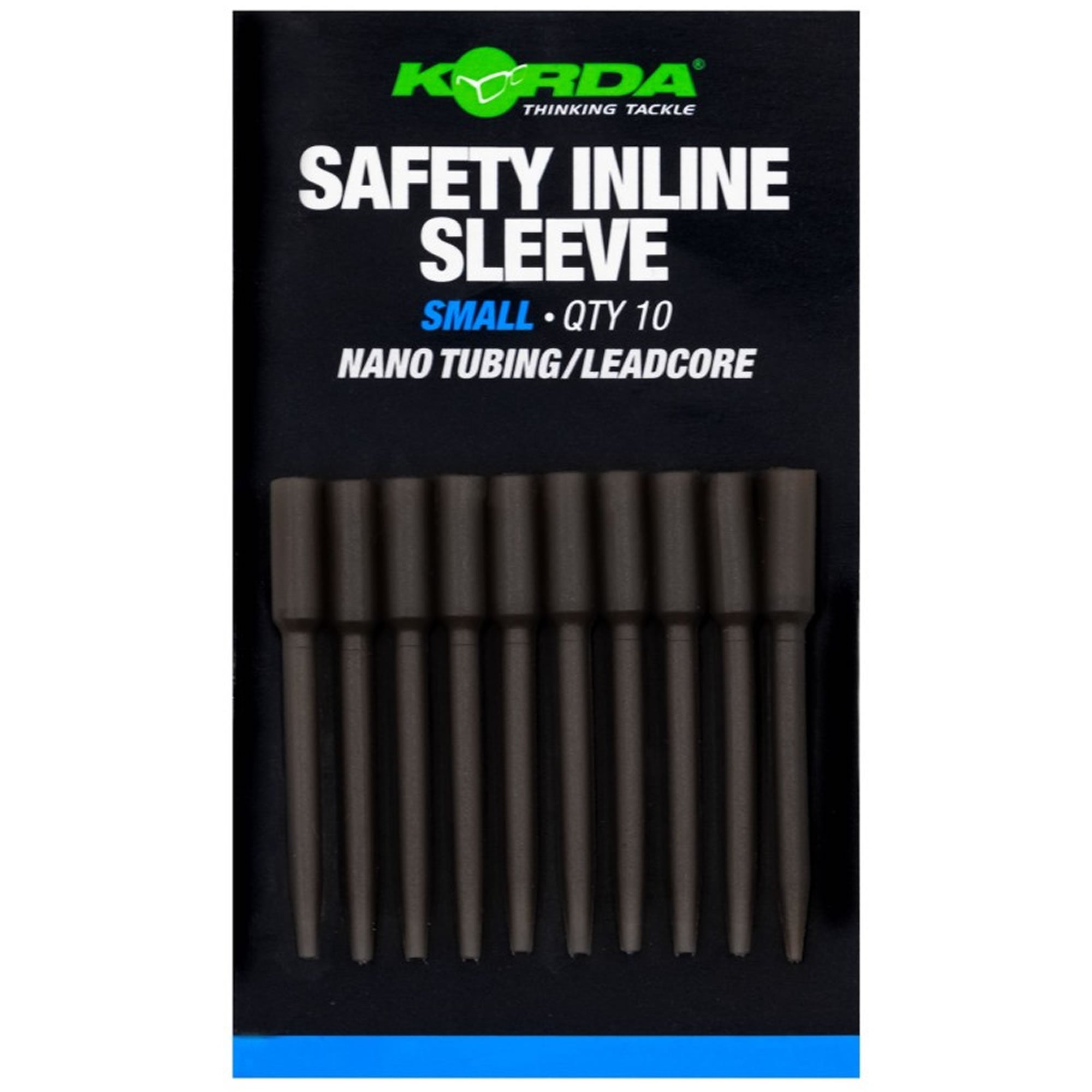 Tije Plumb KORDA Safety Inline Sleeve Nano Tubing/Leadcore, Small, 10buc/pac