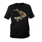 Tricou Avid Carp Black Camo T Shirt
