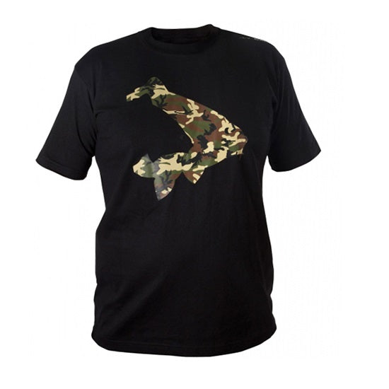 Tricou Avid Carp Black Camo T Shirt