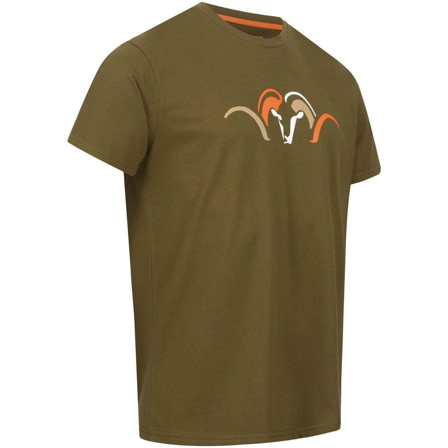 Tricou BLASER Argali 3D Debossed T 25, Dark Olive