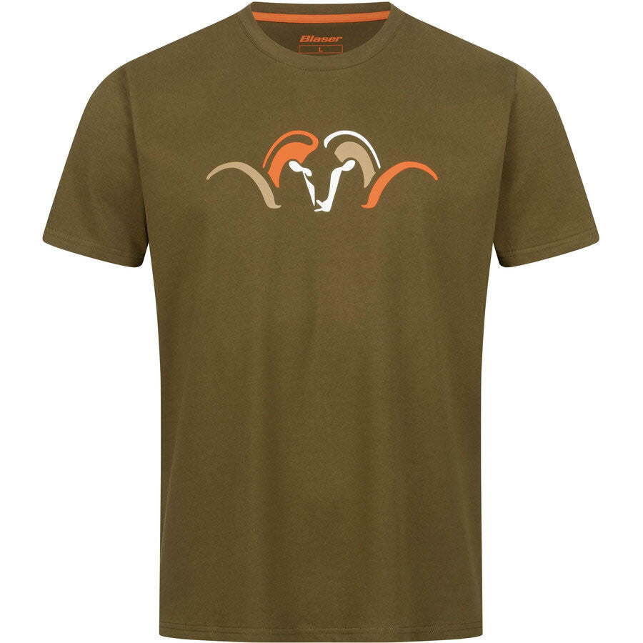 Tricou BLASER Argali 3D Debossed T 25, Dark Olive