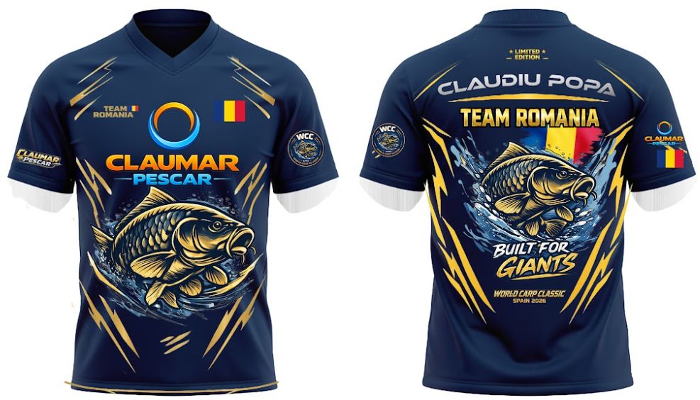 Tricou CLAUMAR „Built for Giants” – Ediția World, Carp Classic 2026, Claudiu Popa