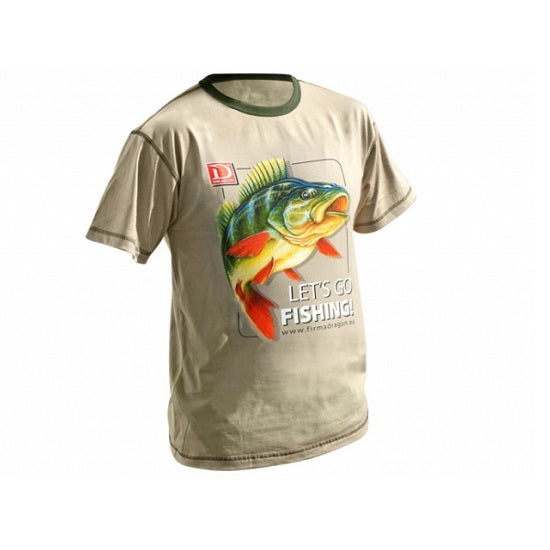 Tricou Dragon Let Go Fishing T-shirt Perch XXL/Sand