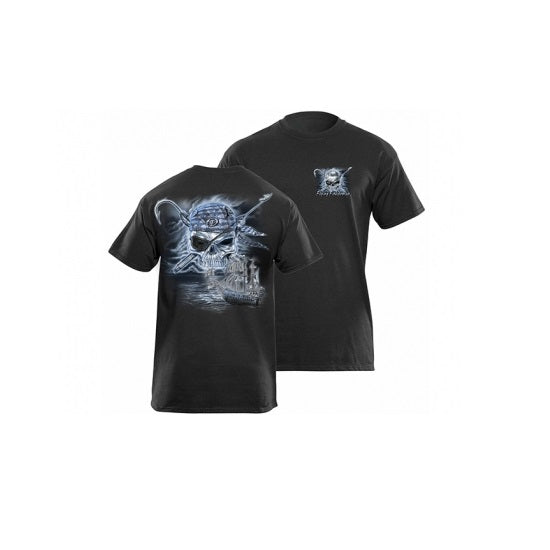 Tricou Flying Fisherman Midnight Angler Pirate Black Tee