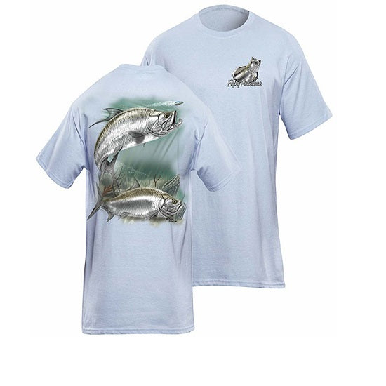 Tricou Flying Fisherman Tarpon Light Blue Tee