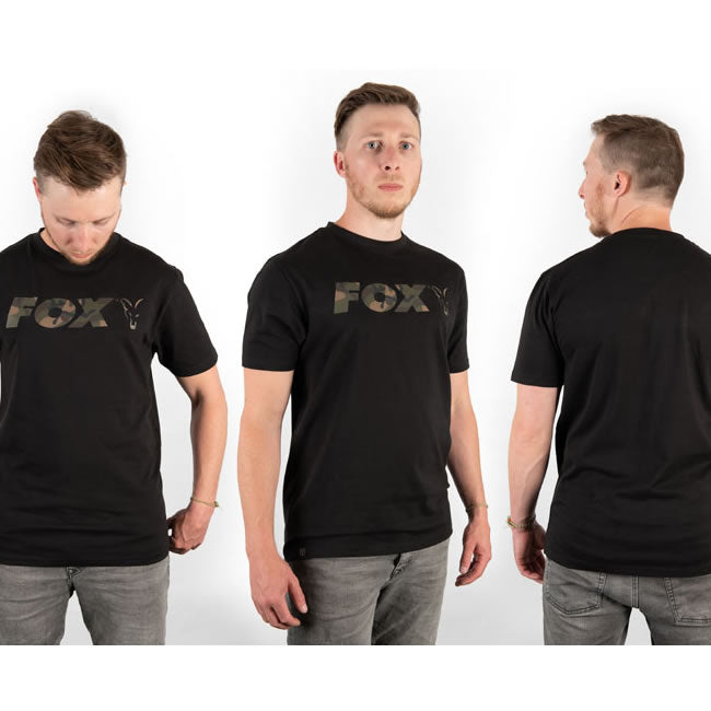 Tricou Fox Black Camo Chest Print T-Shirt