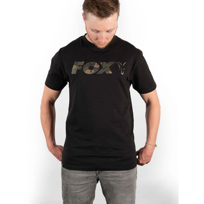 Tricou Fox Black Camo Chest Print T-Shirt