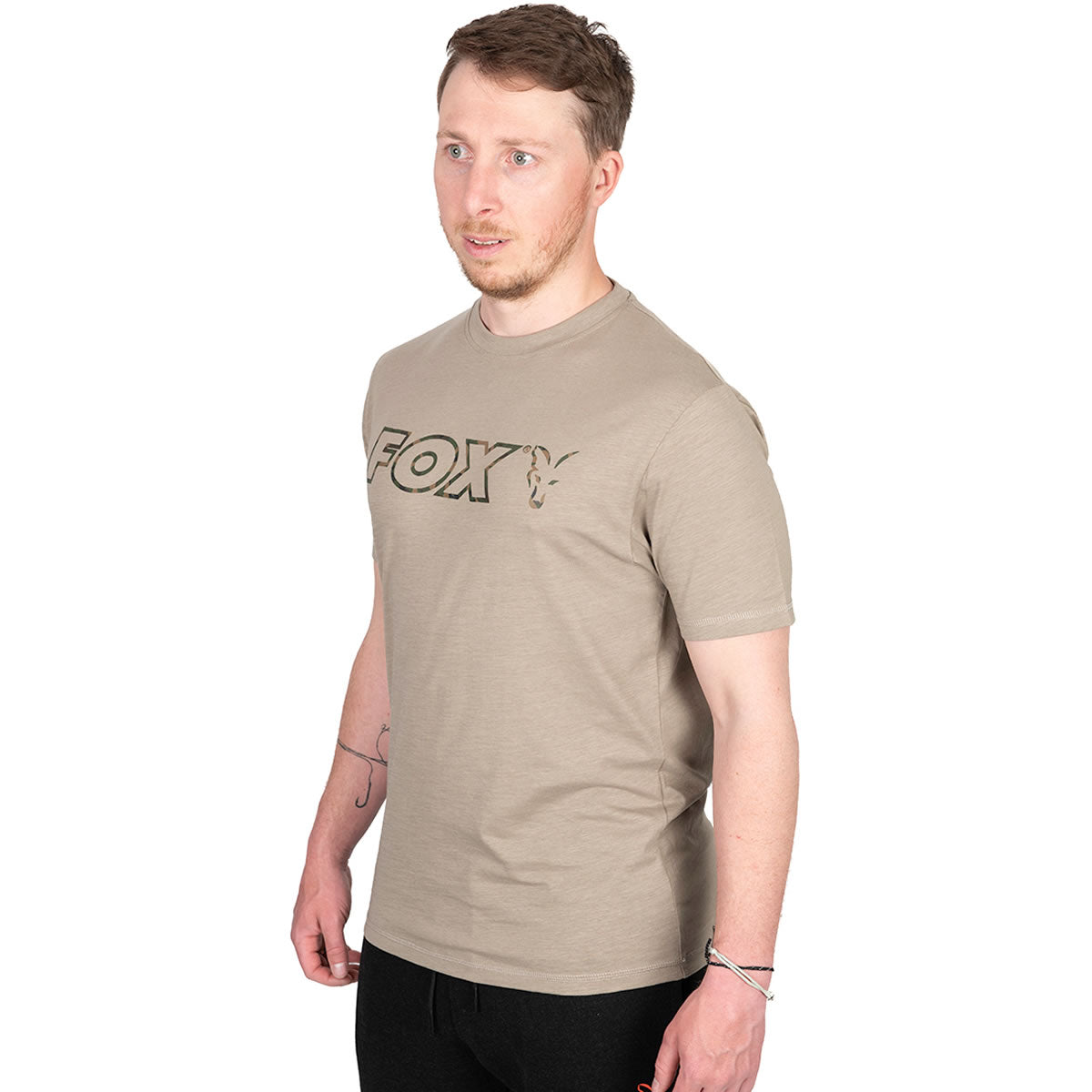 Tricou Fox Ltd LW Khaki Marl T-Shirt, Marime 2XL