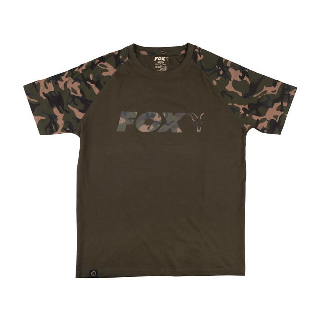Tricou Fox Raglan Black Camo Sleeves T-Shirt