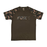 Tricou Fox Raglan Black Camo Sleeves T-Shirt