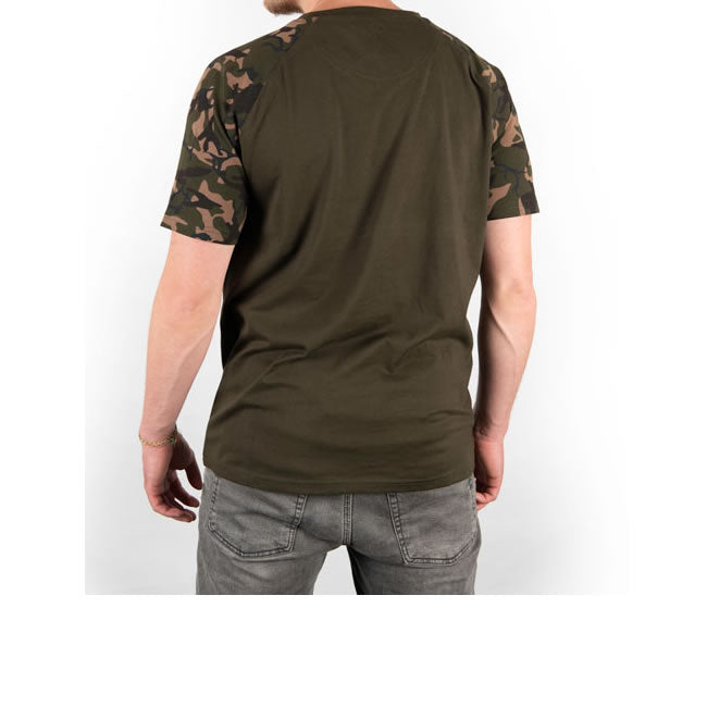 Tricou Fox Raglan Black Camo Sleeves T-Shirt
