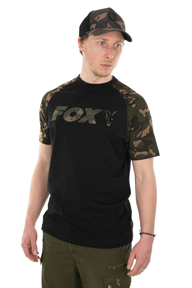Tricou Fox cu maneca scurta Raglan T-Shirt Black Camo