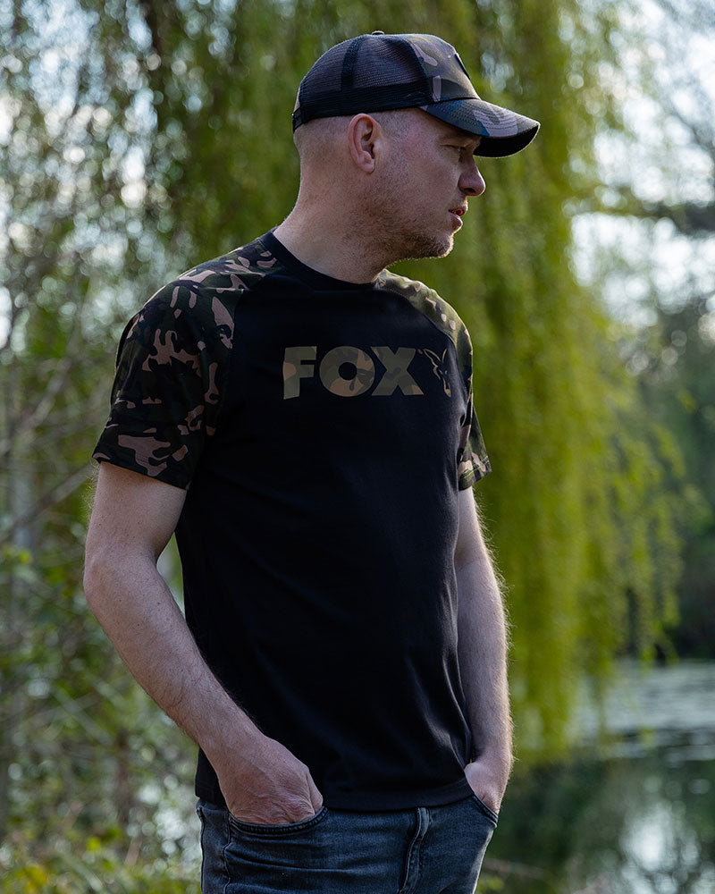 Tricou Fox cu maneca scurta Raglan T-Shirt Black Camo