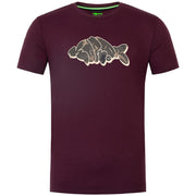 Tricou Korda Outline Tee, Burgundy