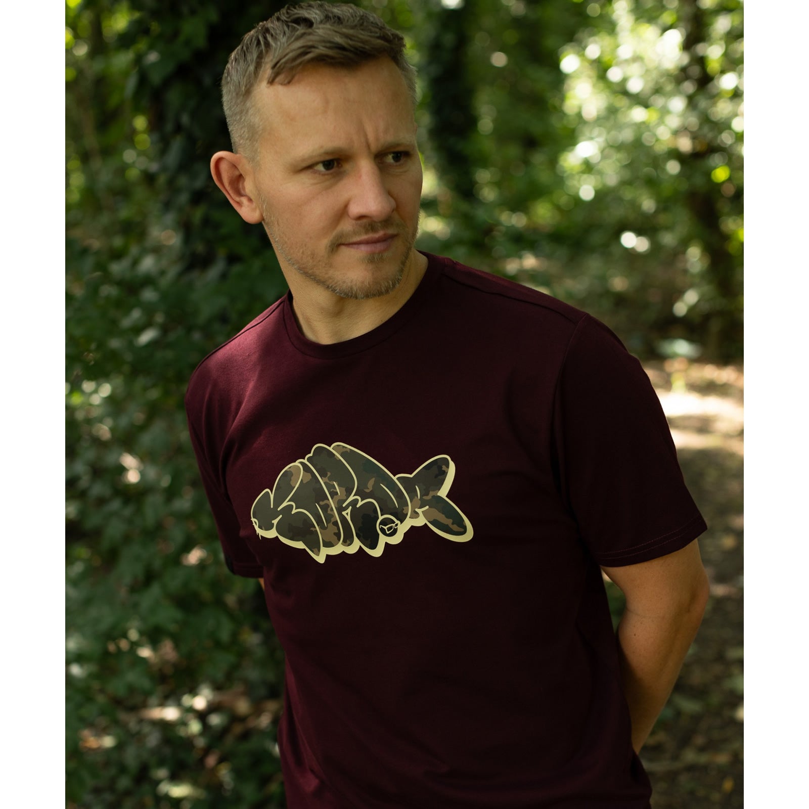 Tricou Korda Outline Tee, Burgundy
