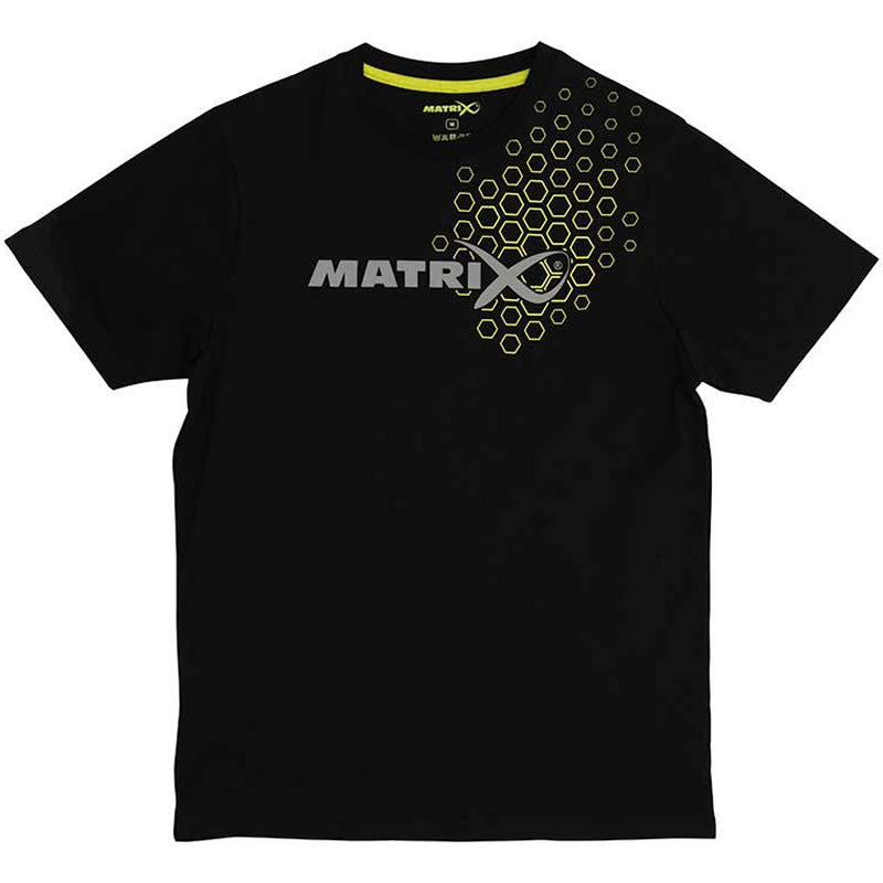 Tricou MATRIX Hex Print T-Shirt, Black