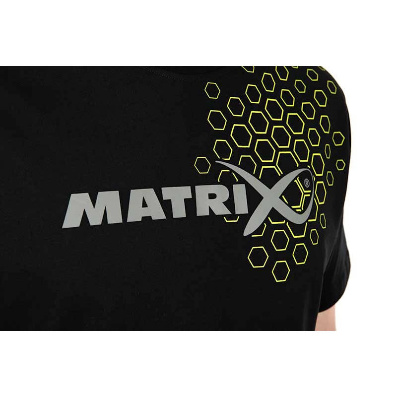 Tricou MATRIX Hex Print T-Shirt, Black