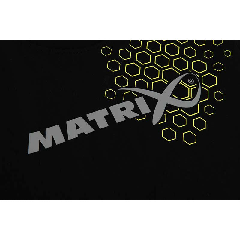 Tricou MATRIX Hex Print T-Shirt, Black